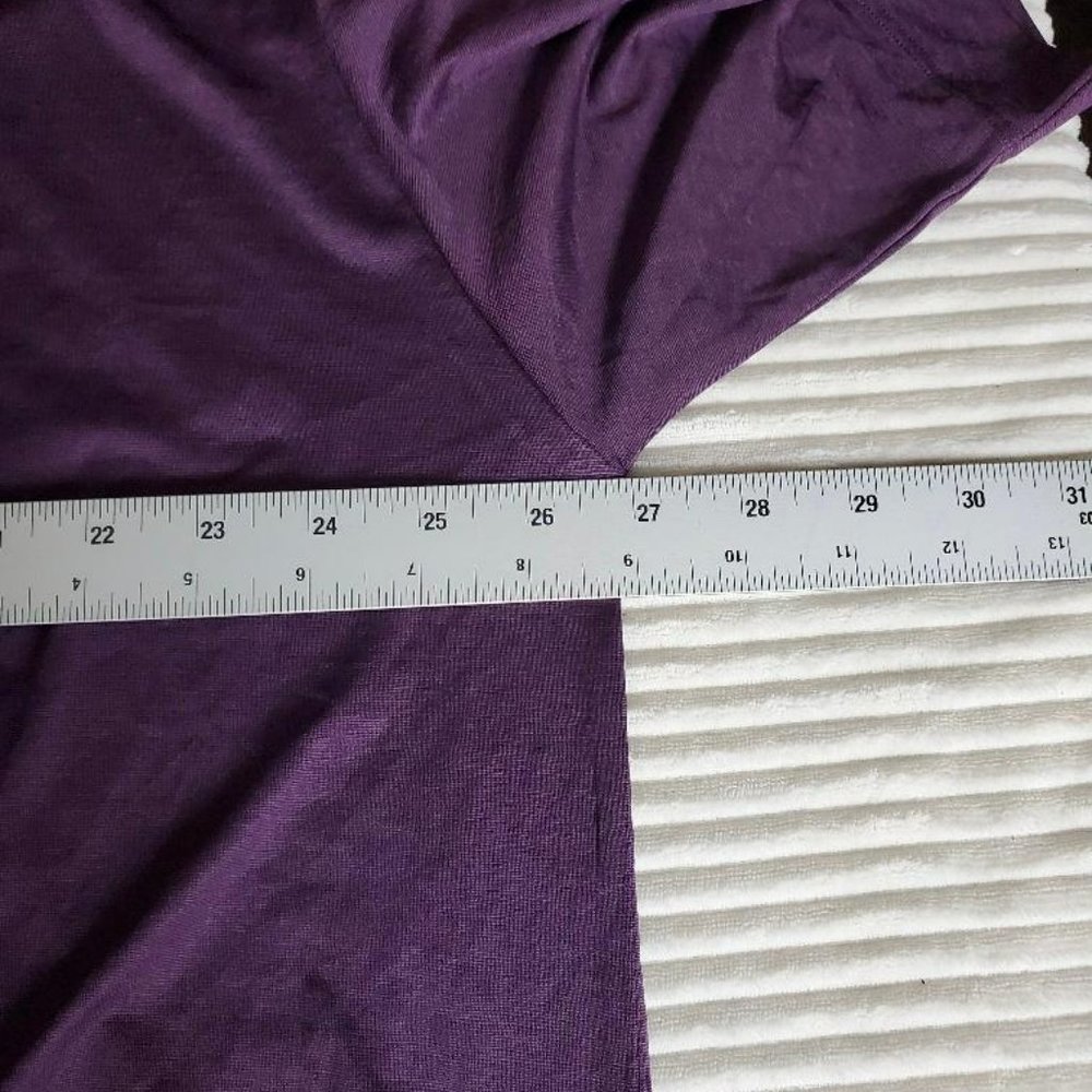 Athleta Vapor Hooded Top Womens 1x Purple Short Sleeve Lightweight Cropped - Picture 8 of 9
